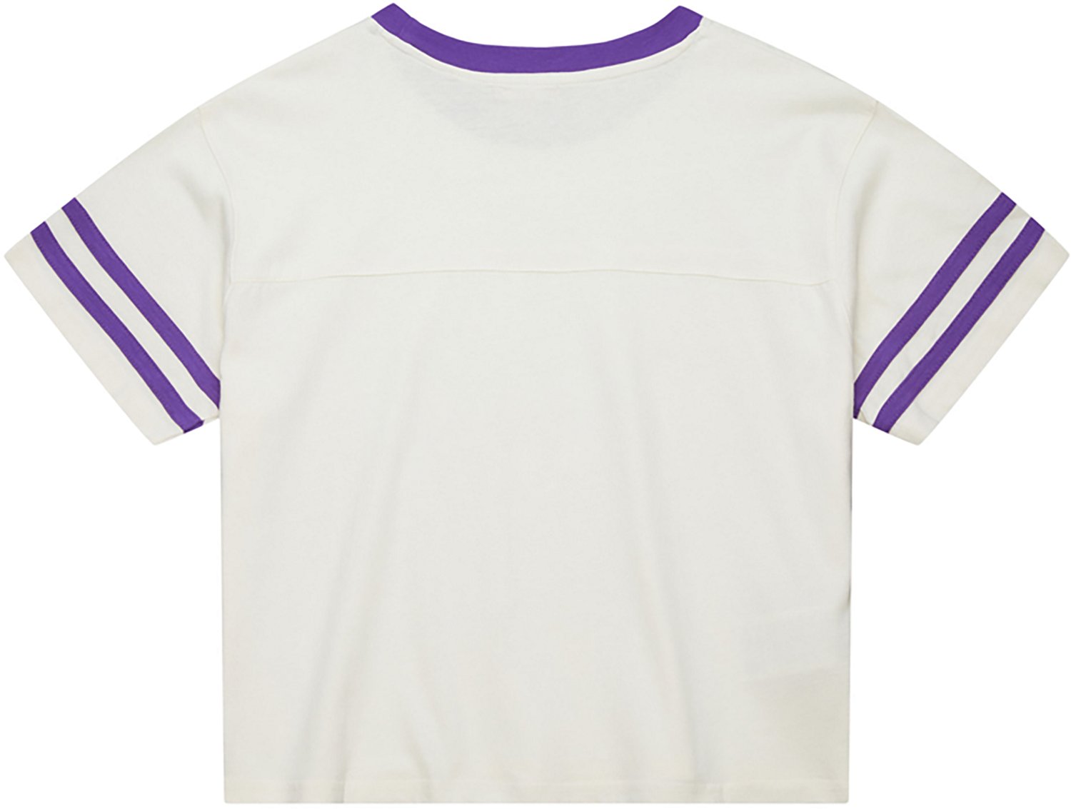 Mitchell & Ness Women's Louisiana State University Tigers Cropped Yoke Short Sleeve T-shirt - view number 2