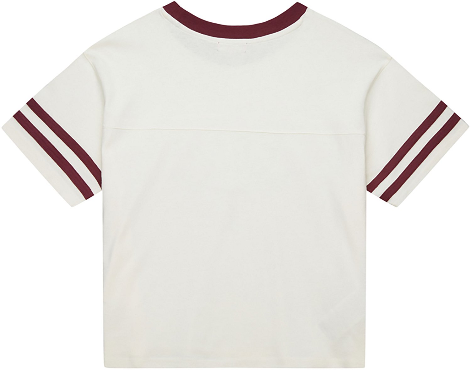 Mitchell & Ness Women's Texas A&M Aggies Cropped Yoke Short Sleeve T-shirt - view number 2