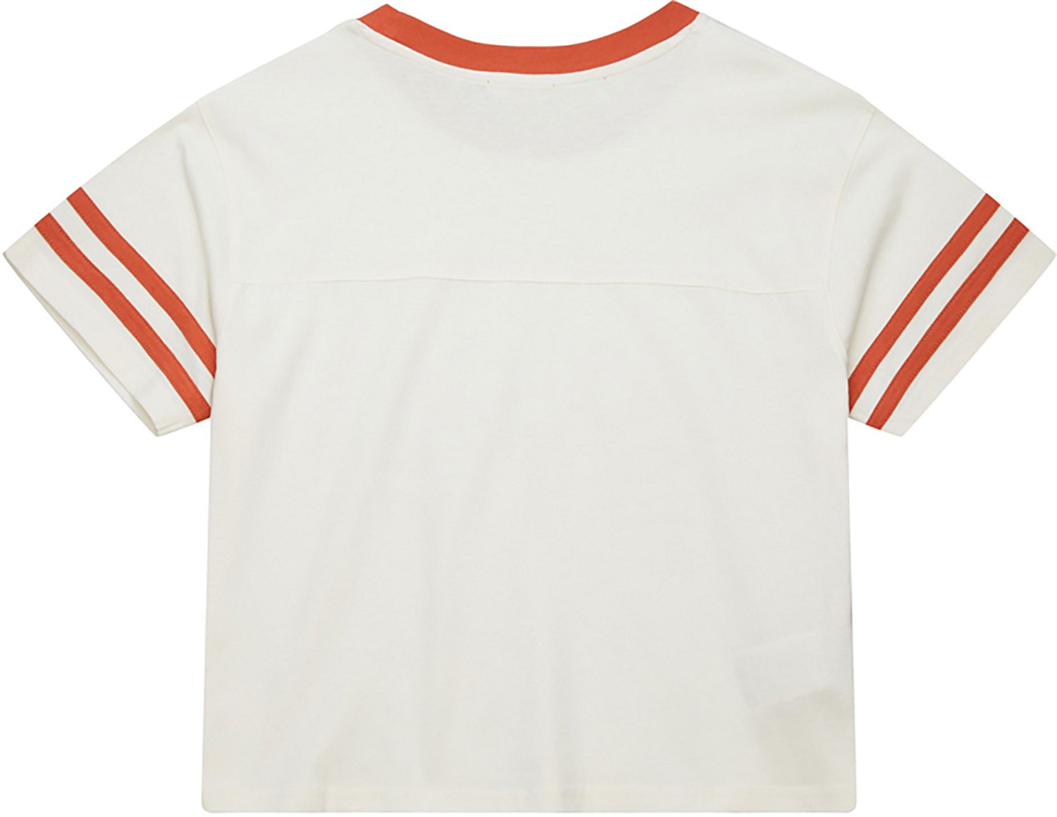 Mitchell & Ness Women's University of Texas Longhorns Cropped Yoke Short Sleeve T-shirt - view number 2