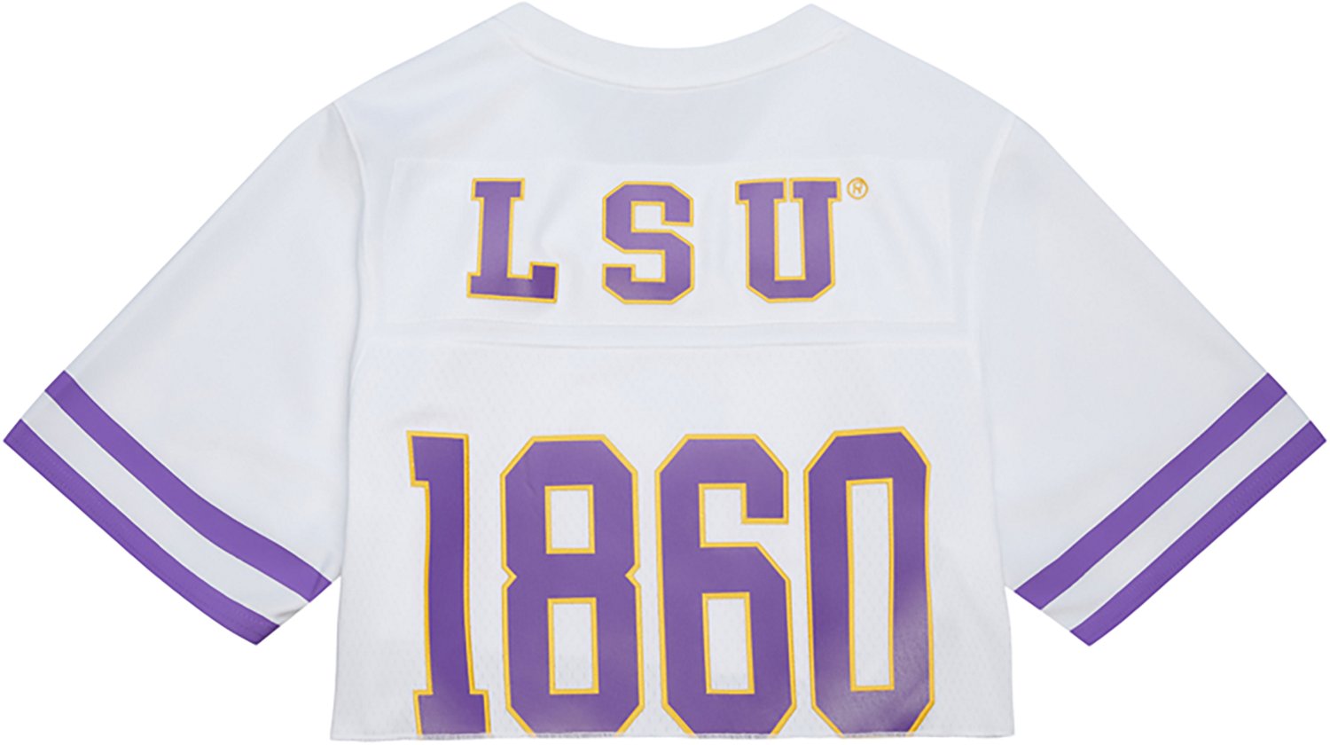 Mitchell & Ness Women's Louisiana State University Tigers Cropped Fashion Short Sleeve Jersey - view number 2