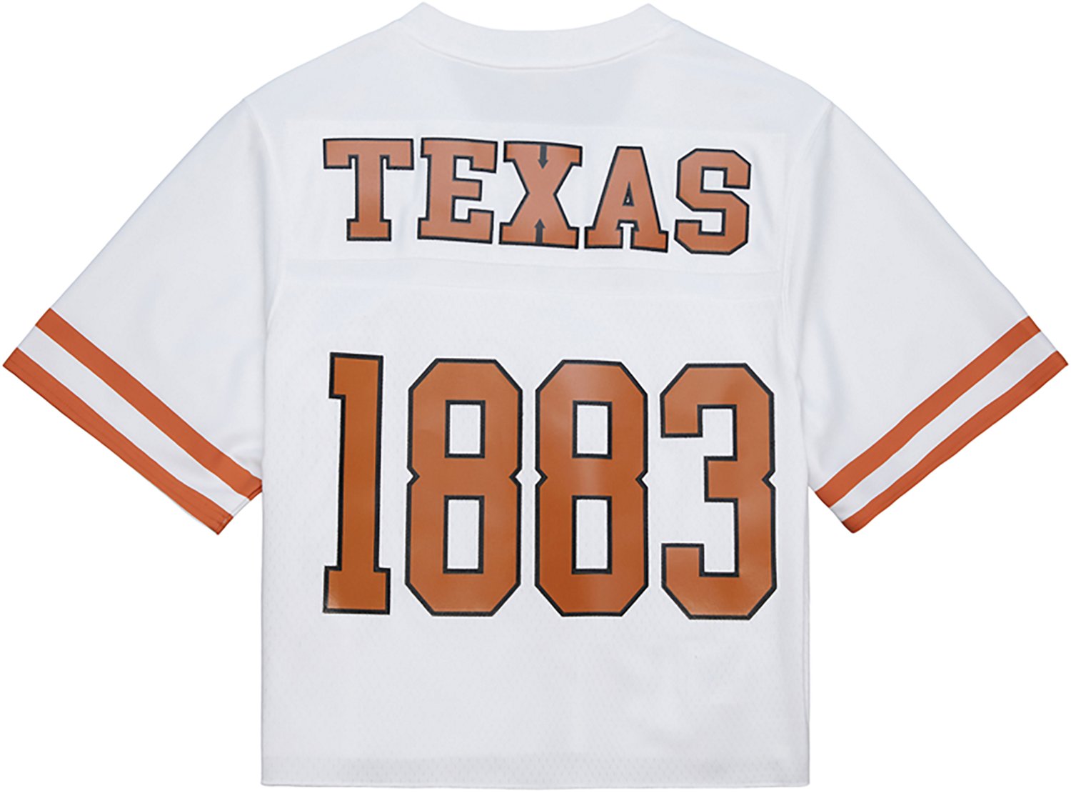 Mitchell & Ness Women's University of Texas Longhorns Cropped Fashion Short Sleeve Jersey - view number 2