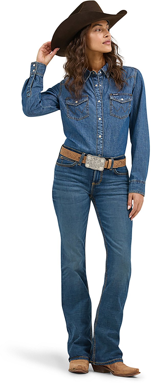 Wrangler Women's Retro Mae Mid Rise Regular Fit Jeans - view number 6