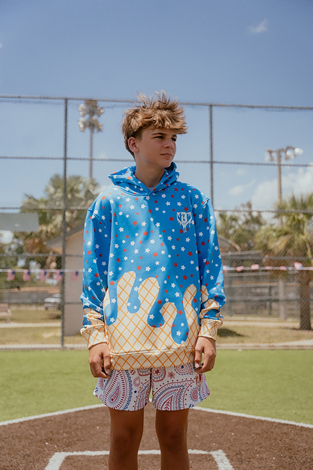 Baseball Lifestyle 101 Youth Ice Cream Hoodie  - view number 3