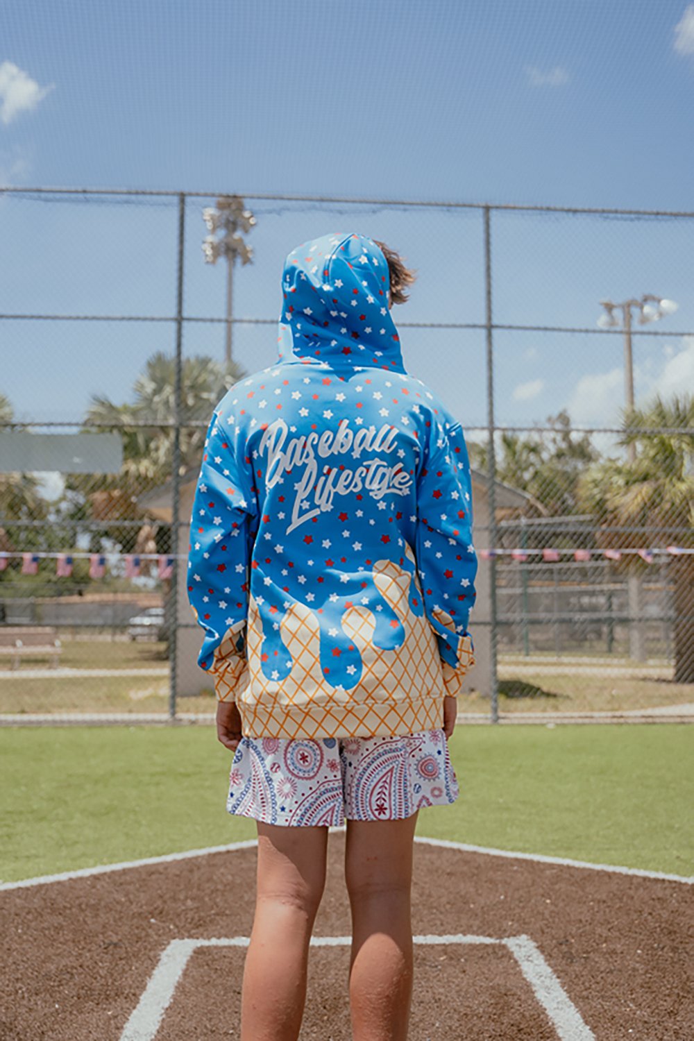 Baseball Lifestyle 101 Youth Ice Cream Hoodie  - view number 4