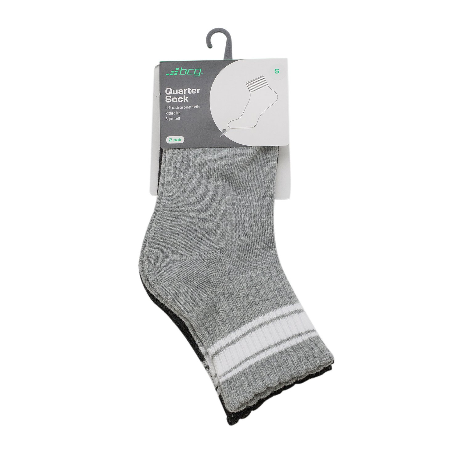 BCG Girls' Varsity Scallop Quarter Socks 2 Pack - view number 2
