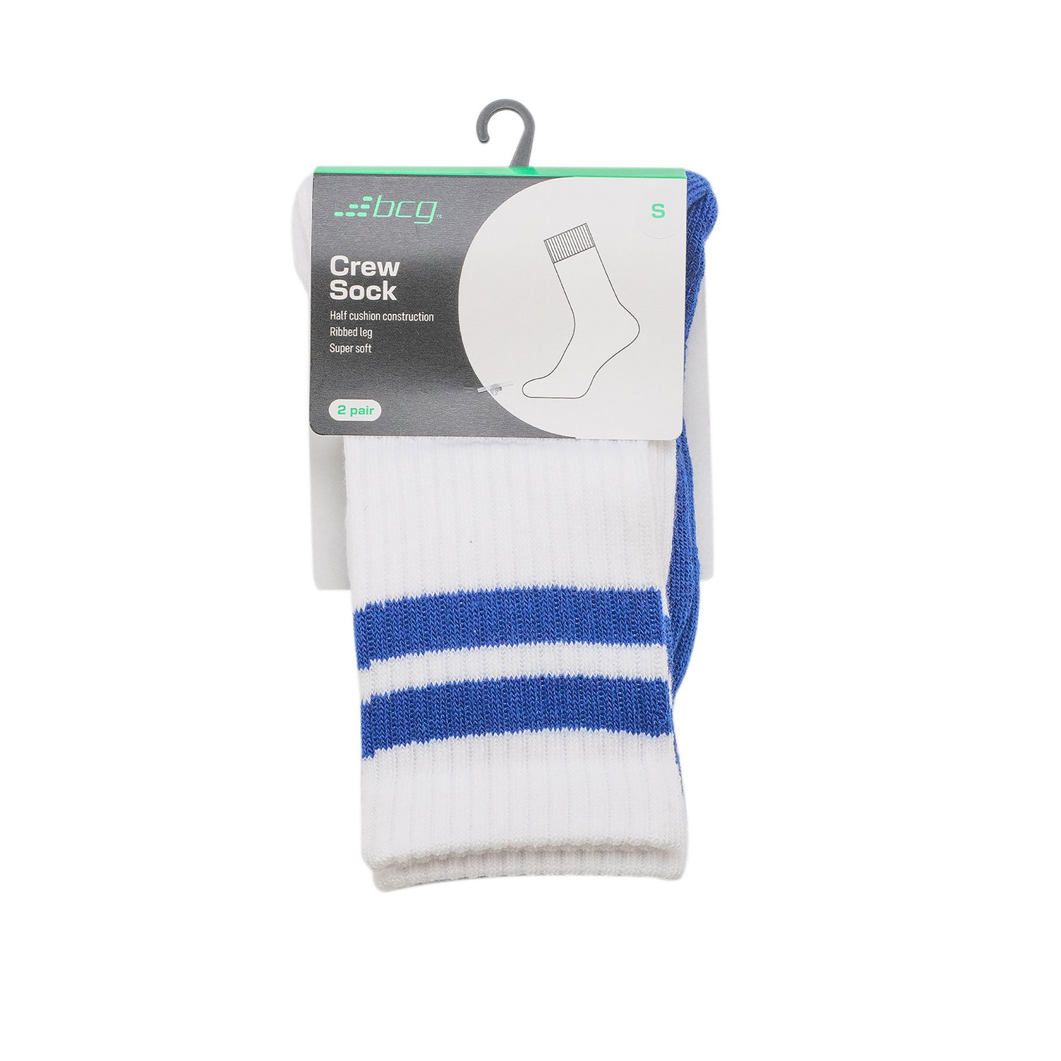 BCG Boys' Varsity Stripes Crew Socks 2 Pack - view number 2