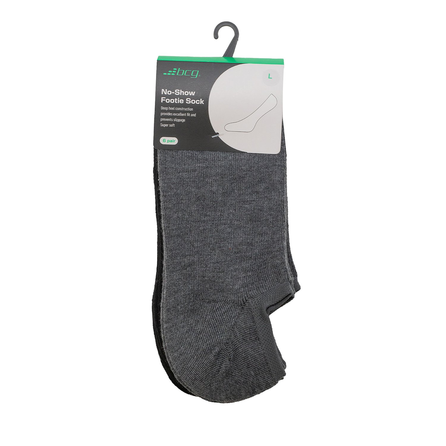 BCG Men's Ultimate Hidden No Show Socks 6 Pack - view number 2