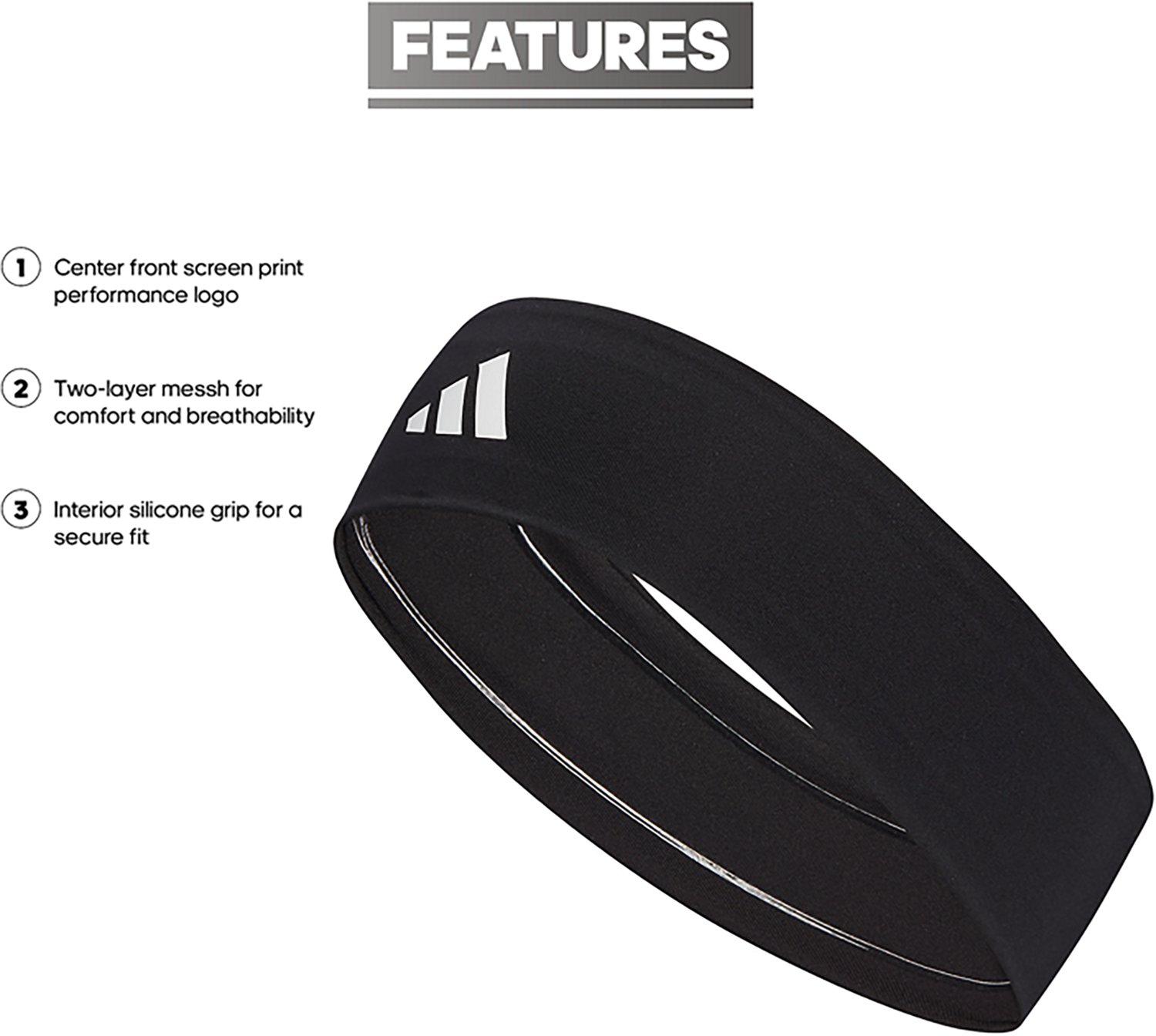 adidas Women's Alphaskin 3 Athletic Headband - view number 5