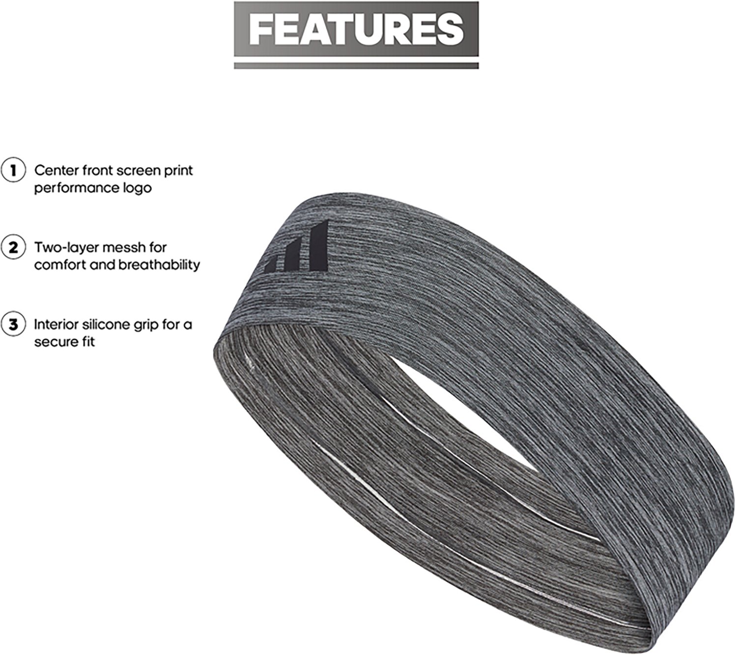 adidas Women's Alphaskin 3 Athletic Headband - view number 4