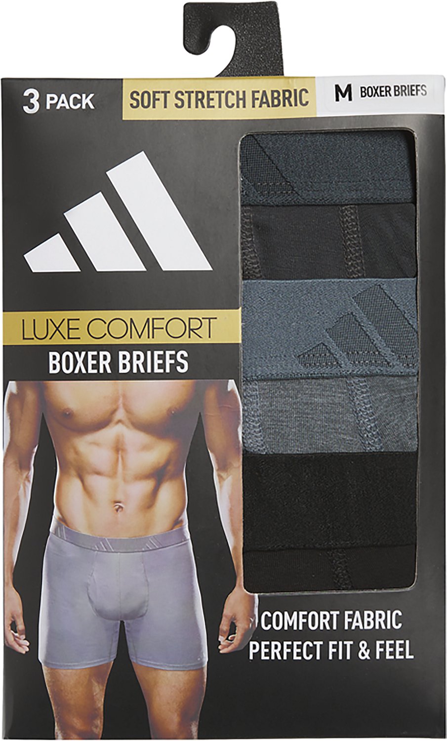 adidas Men's Luxe Comfort Boxer Briefs 3-Pack - view number 5