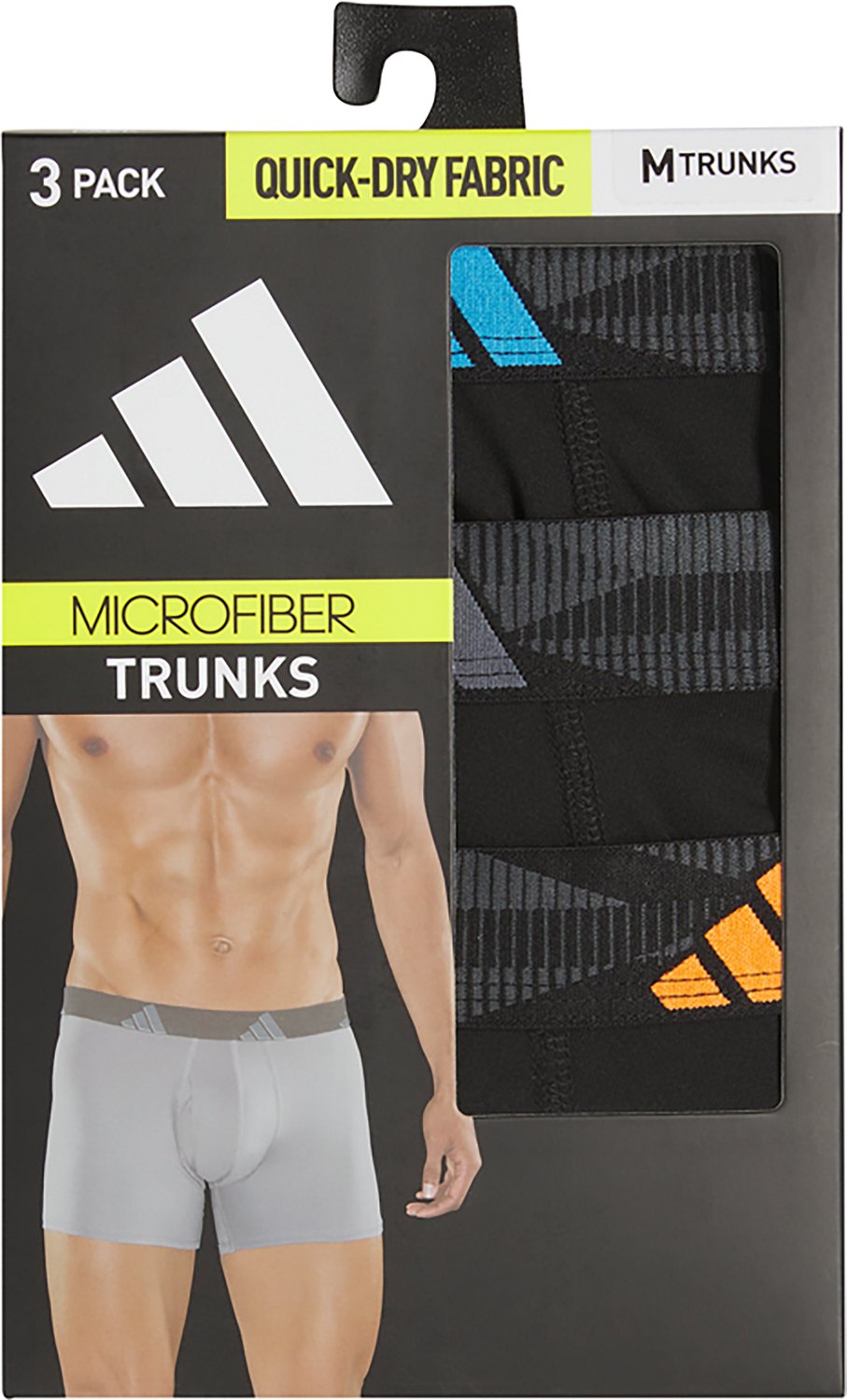 adidas Men's Performance Microfiber Trunk Briefs 3-Pack - view number 3