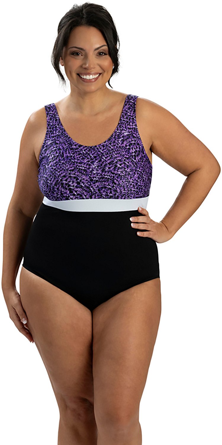 Dolfin Women's Colorblock Moderate Scoop Back One-Piece Swimsuit - view number 3