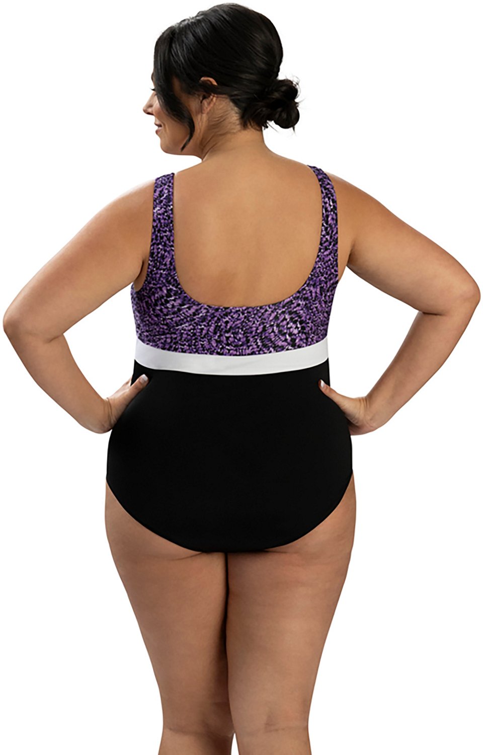 Dolfin Women's Colorblock Moderate Scoop Back One-Piece Swimsuit - view number 4