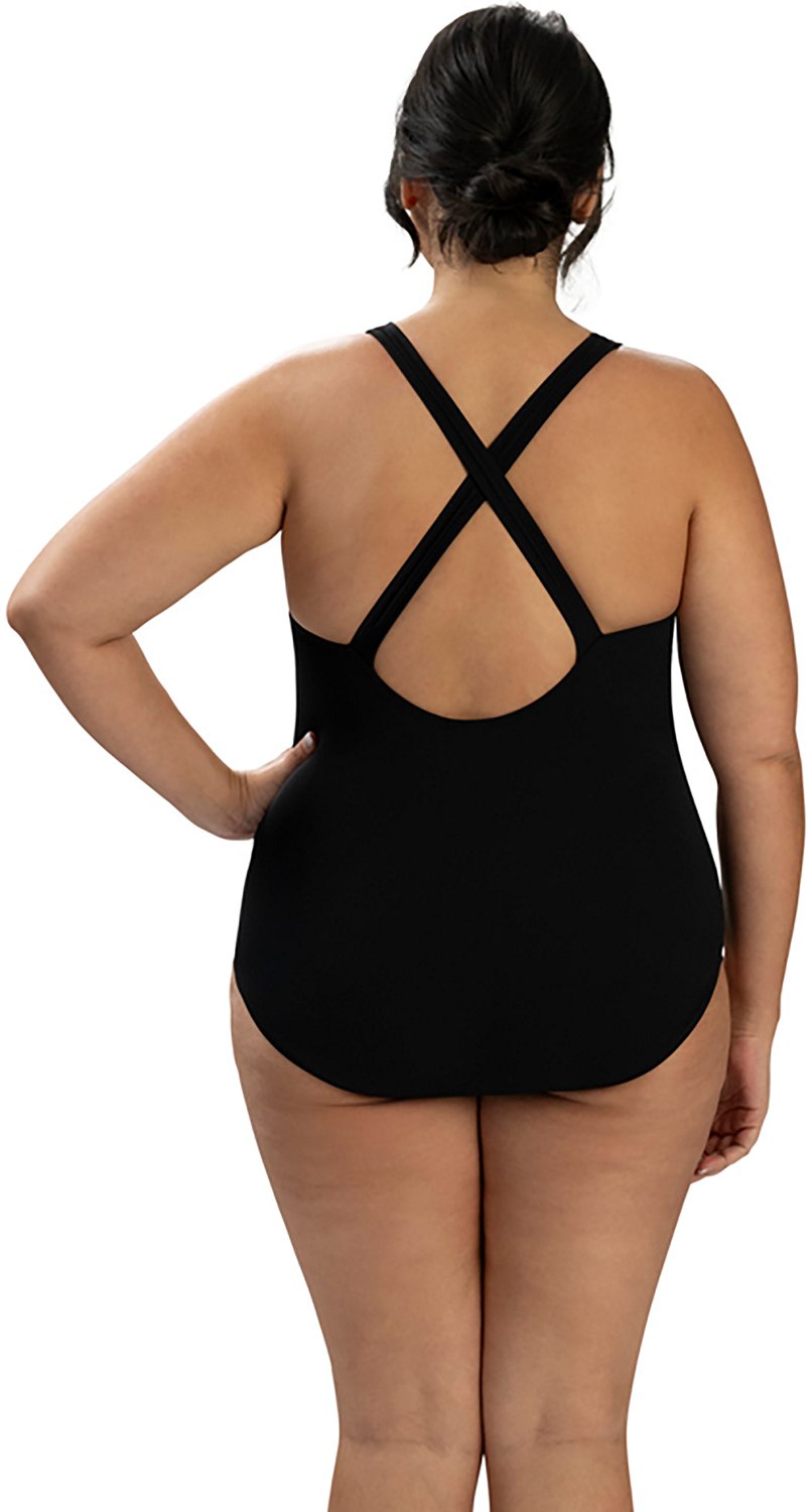 Dolfin Women's Solid Scoop Conservative Lap One-Piece Swimsuit - view number 2