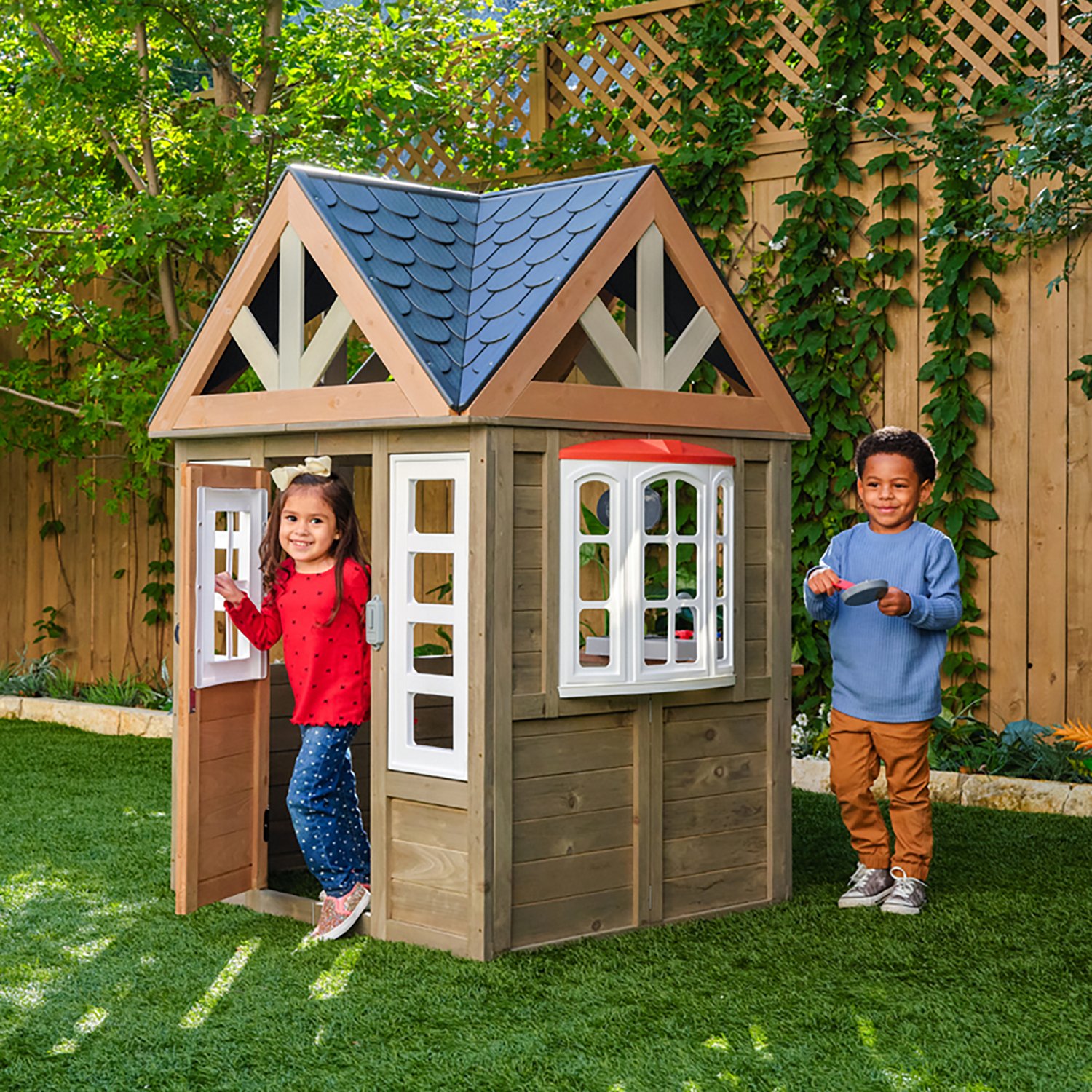 Greystone Wooden Kitchen Doorbell Outdoor Playhouse - view number 3