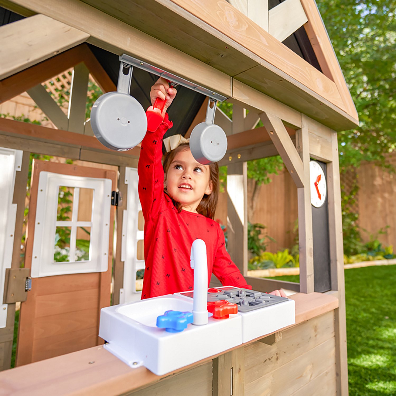 Greystone Wooden Kitchen Doorbell Outdoor Playhouse - view number 5