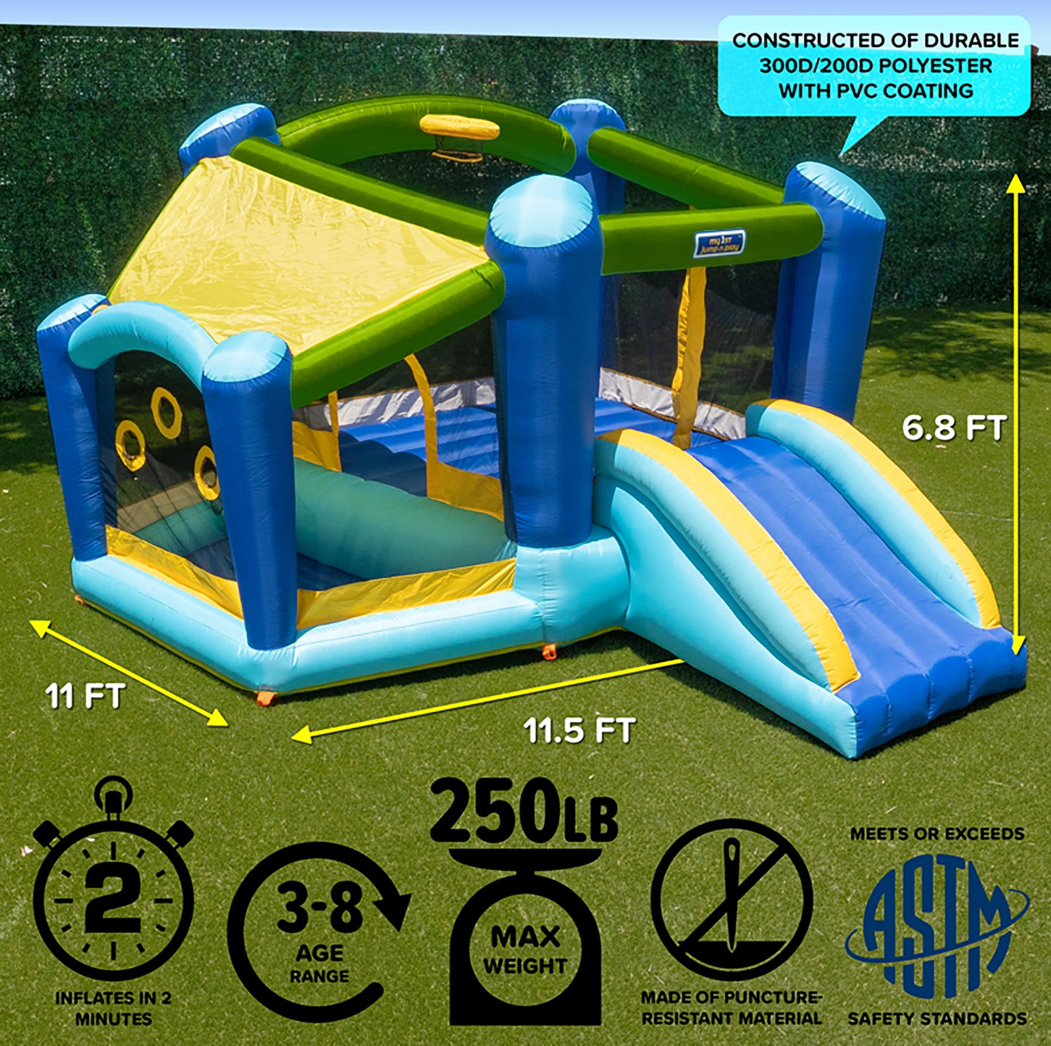 Sportspower My First Jump 'n Slide Bounce House with Ball Pit - view number 3