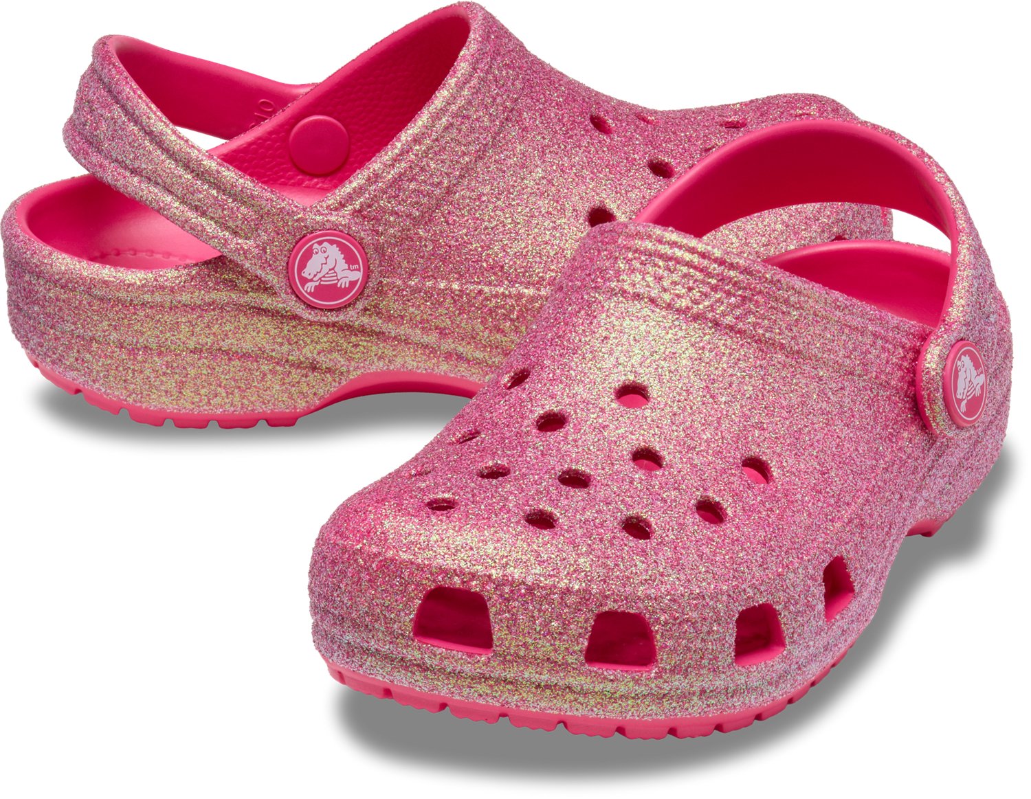 Crocs Kids' Iridescent Glitter Clog TD