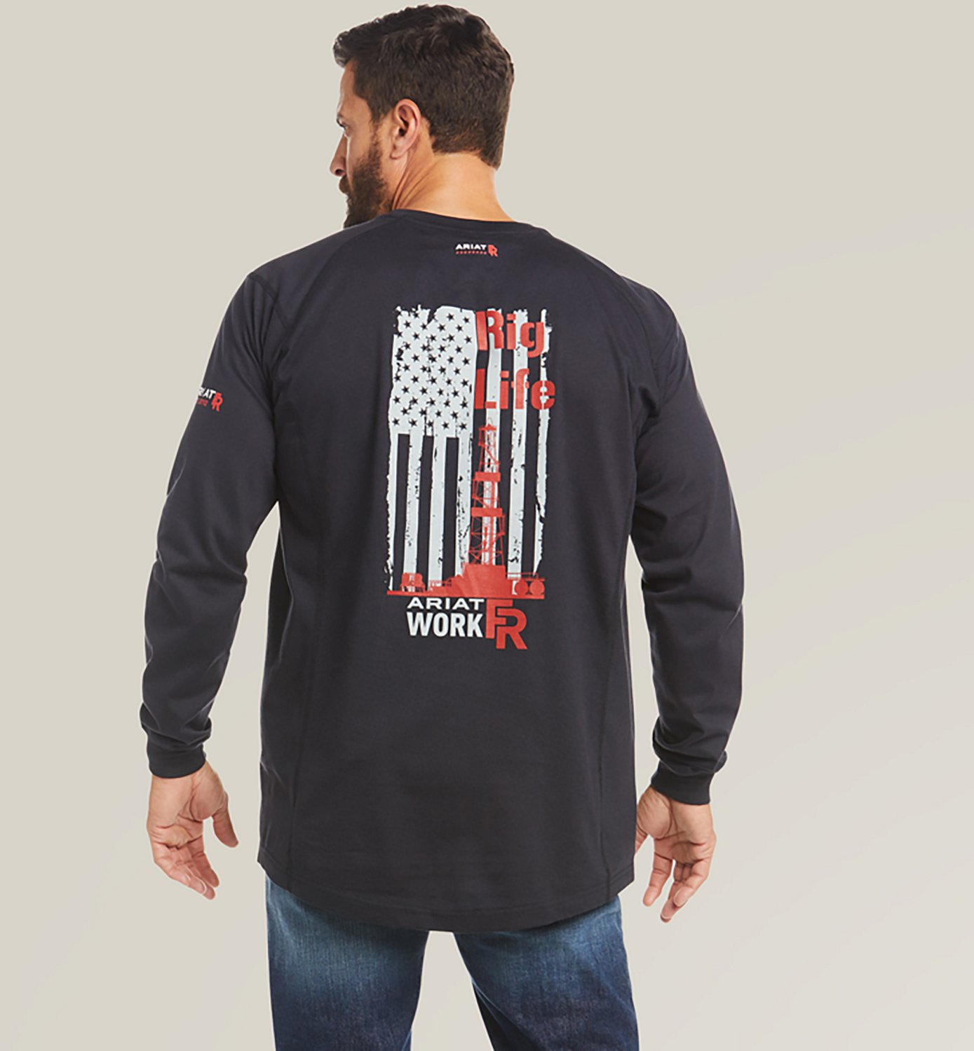 Ariat Men's Flame Resistant Air Rig Life Graphic T-shirt - view number 2