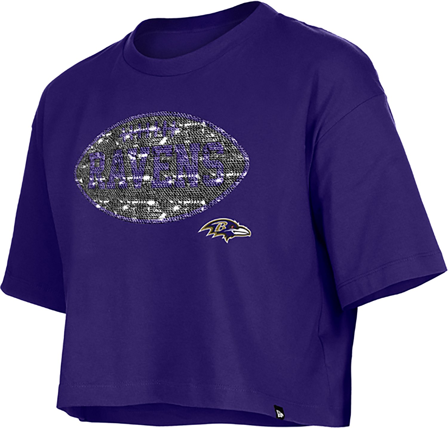 New Era Girls' Ravens Flip Sequins T-shirt - view number 2