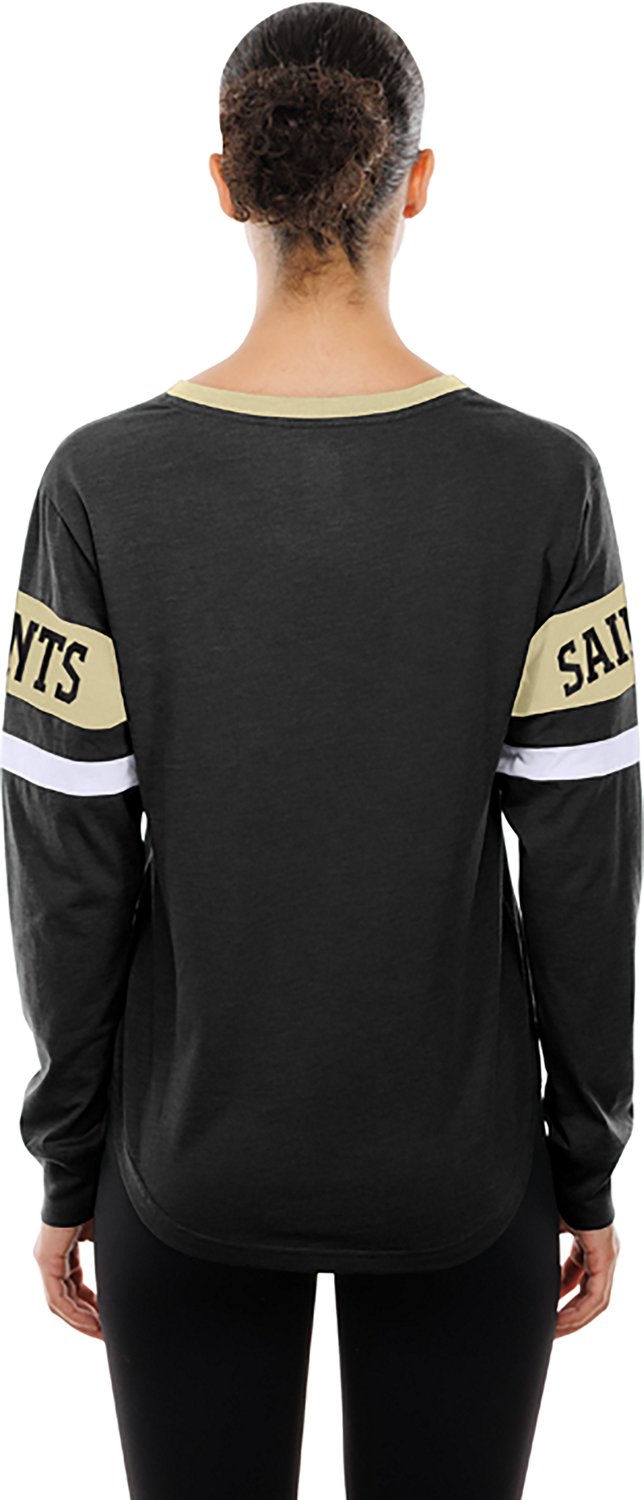 New Era Women's New Orleans Saints Lace Up Long Sleeve Graphic T-shirt  - view number 2