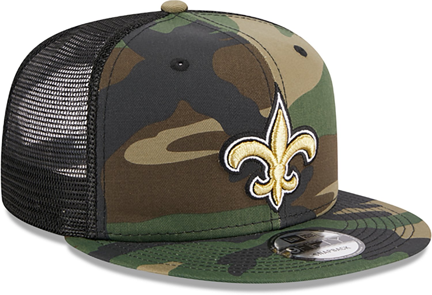 New Era Men's New Orleans Saints EG OTC Camo Trucker 9FIFTY Cap  - view number 3