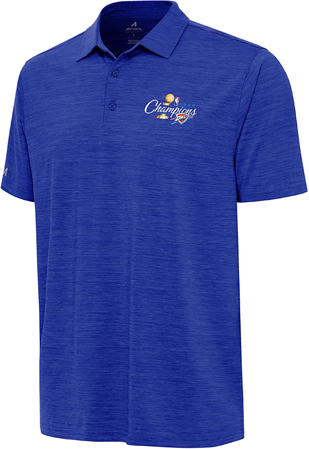 Antigua Men's Oklahoma City Thunder 2025 Finals Champions Layout Short Sleeve Polo