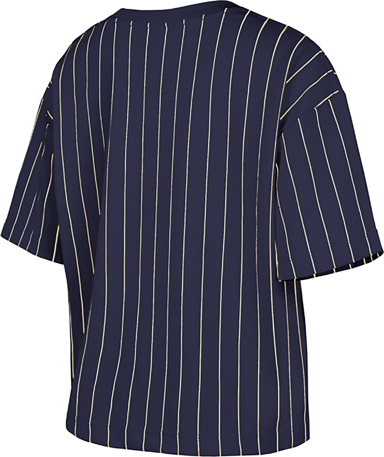 New Era Women's Braves Boxy Pinstripe Crewneck Short Sleeve T-Shirt - view number 3
