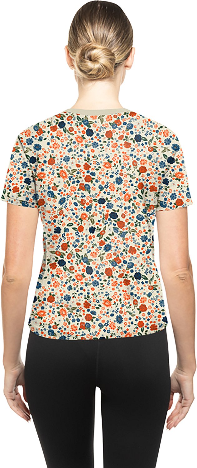 売れ筋商品|||ファナティクス Tシャツ トップス レディース Women's Cream Houston Astros Floral Preppy Cropped Long Sleeve T-Shirt Cream New Era Women's Houston Astros Ditsy Print Graphic T-shirt