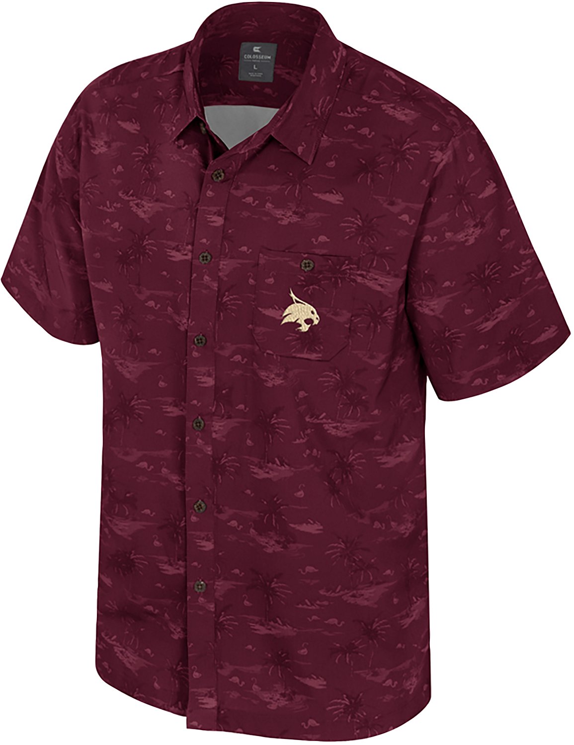 Colosseum Athletics Men's Texas State Atmosphere Camp Shirt - view number 1