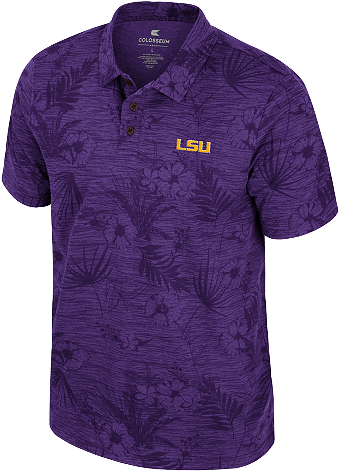 Colosseum Athletics Men's LSU Groves Printed Polo Shirt