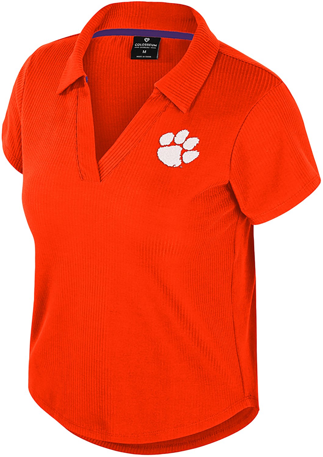 Colosseum Athletics Women's Clemson Sublime Ribbed Polo Shirt