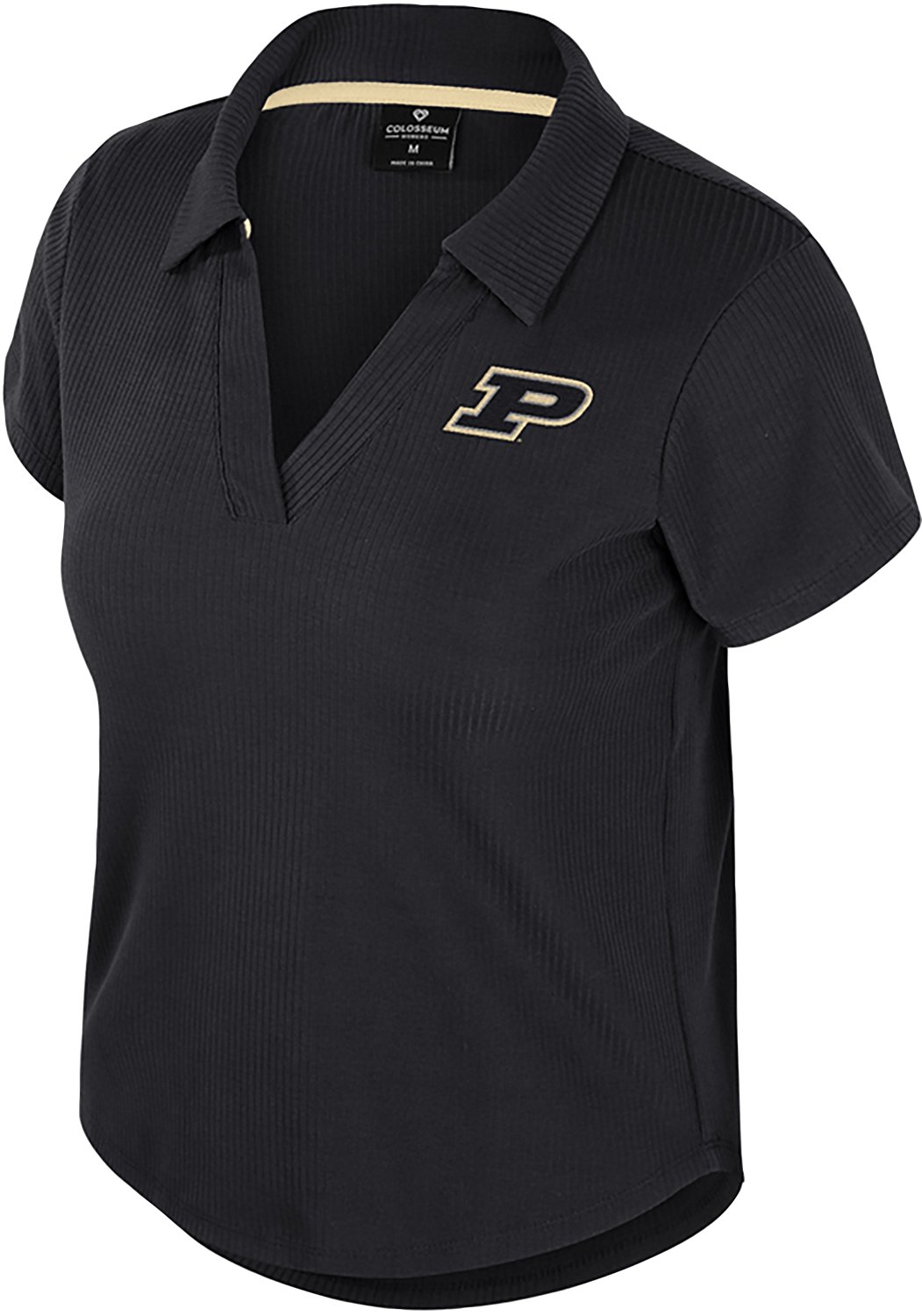 Colosseum Athletics Women's Purdue Sublime Ribbed Polo Shirt