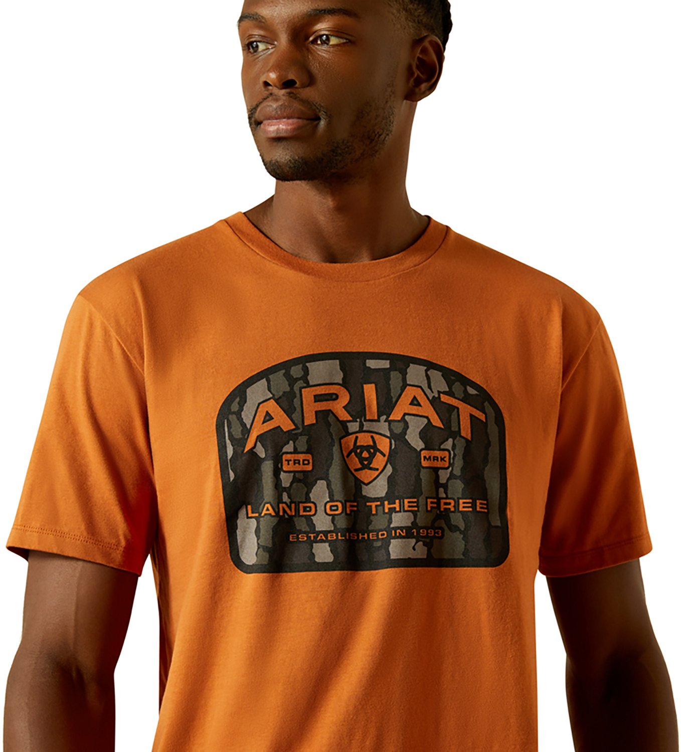 Ariat Men's Underlands Camo Badge Short Sleeve Crew Graphic T-shirt - view number 3