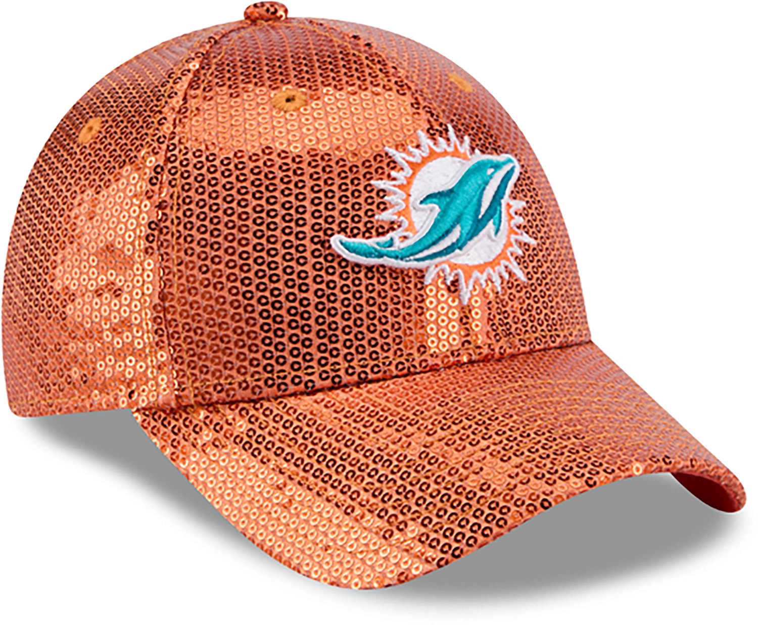 New Era Women's Dolphins Sequin OTC 9Forty Cap - view number 3