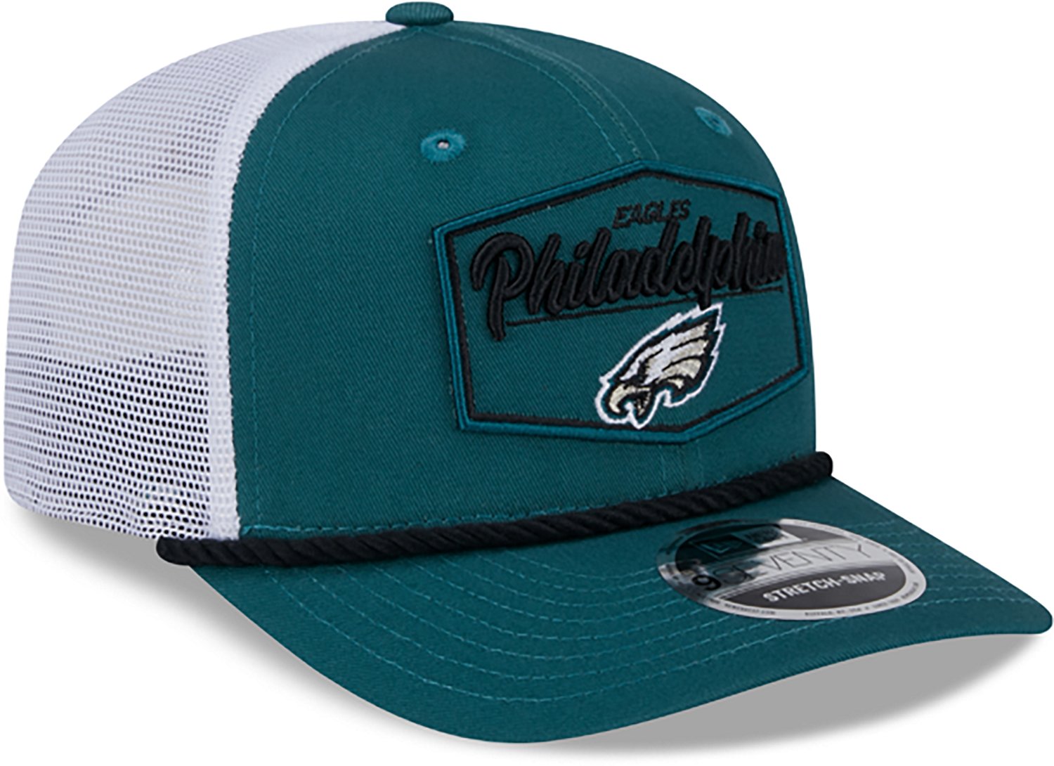 New Era Adults' Philadelphia Eagles 9Seventy Team Patch OTC Trucker Cap - view number 3