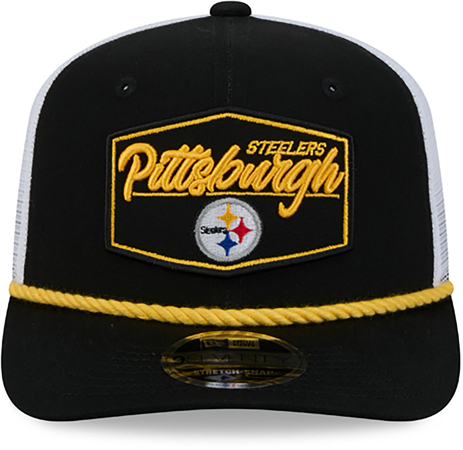 New Era Adults' Pittsburgh Steelers 9Seventy Team Patch OTC Trucker Cap - view number 2