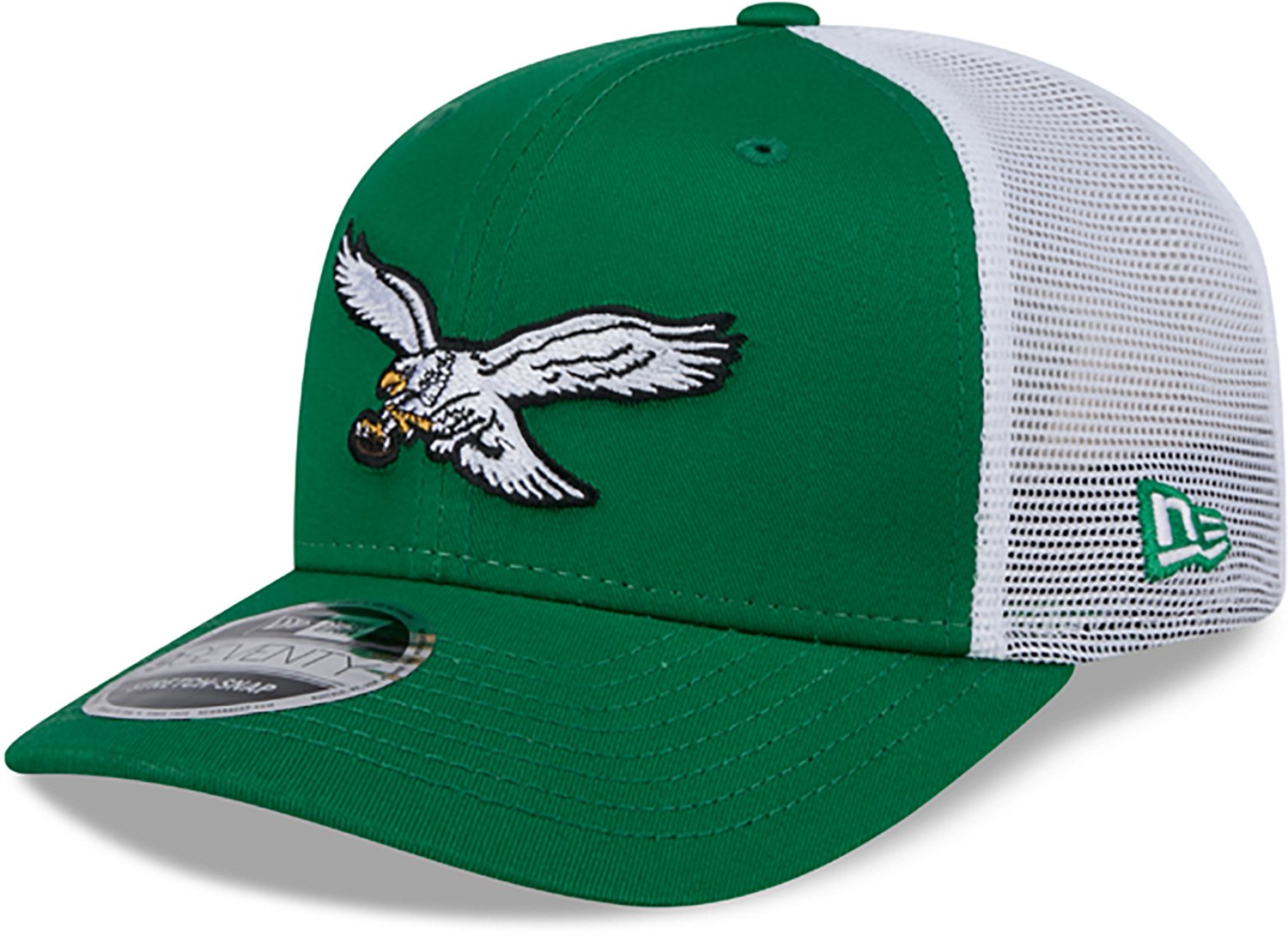 New Era Men's Eagles Logo Patch OTC 9SEVENTY Trucker Cap
