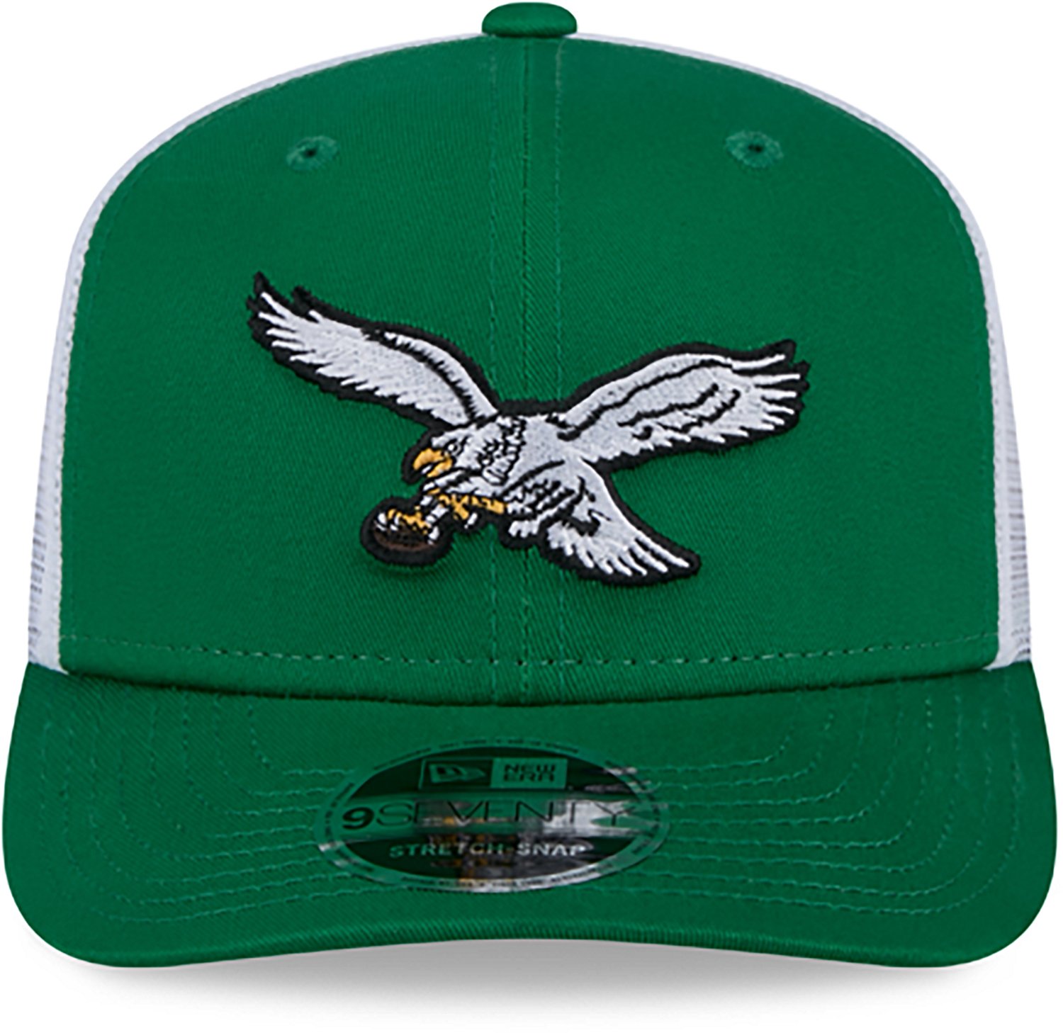 New Era Men's Eagles Logo Patch OTC 9SEVENTY Trucker Cap - view number 2