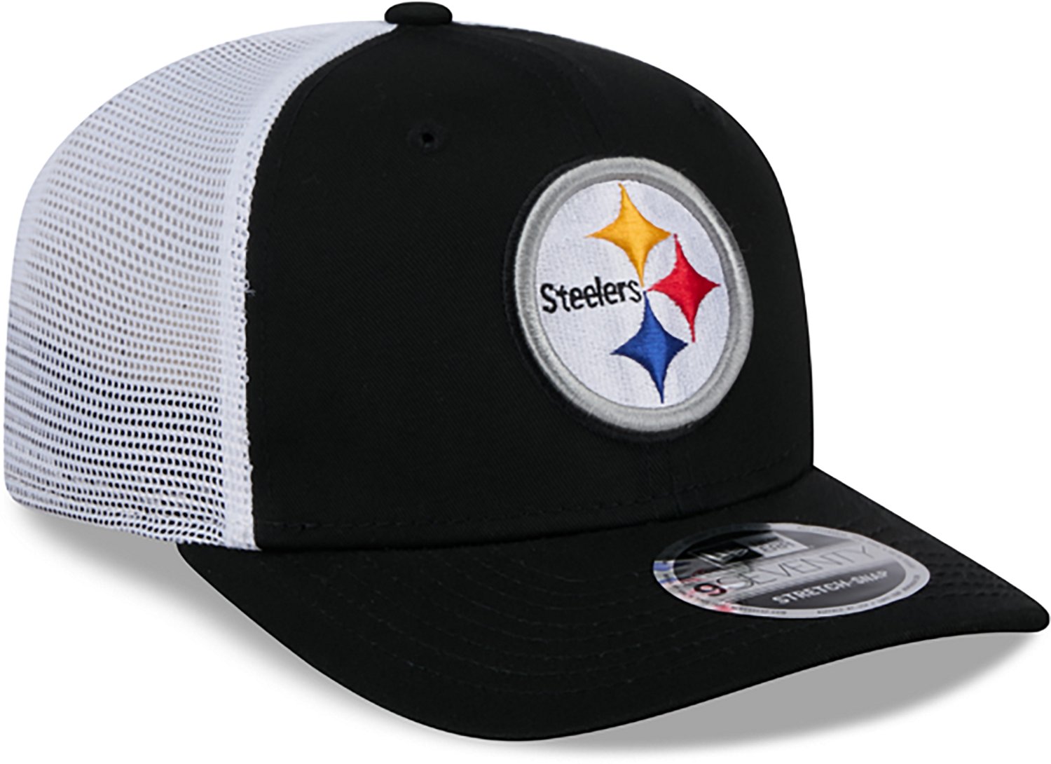 New Era Adults' Pittsburgh Steelers 9Seventy Logo Patch OTC Trucker Cap - view number 3