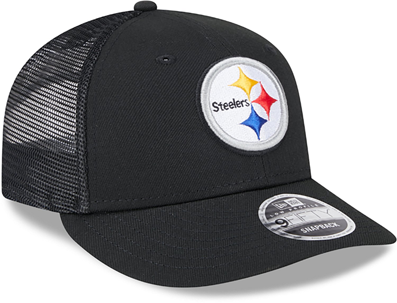 New Era Adults' Pittsburgh Steelers Logo Low Profile OTC Trucker Cap - view number 3
