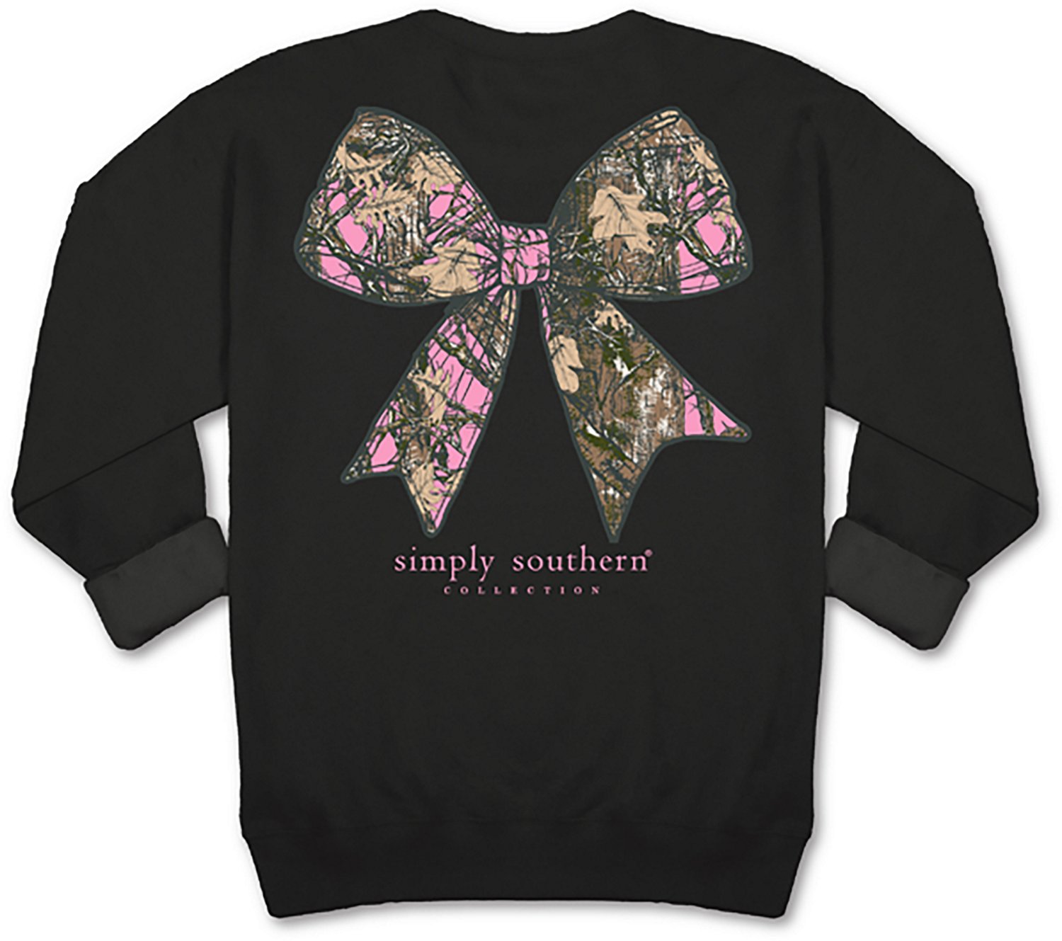 Simply Southern Women's Camo Bow Fleece Crew Sweater - view number 2
