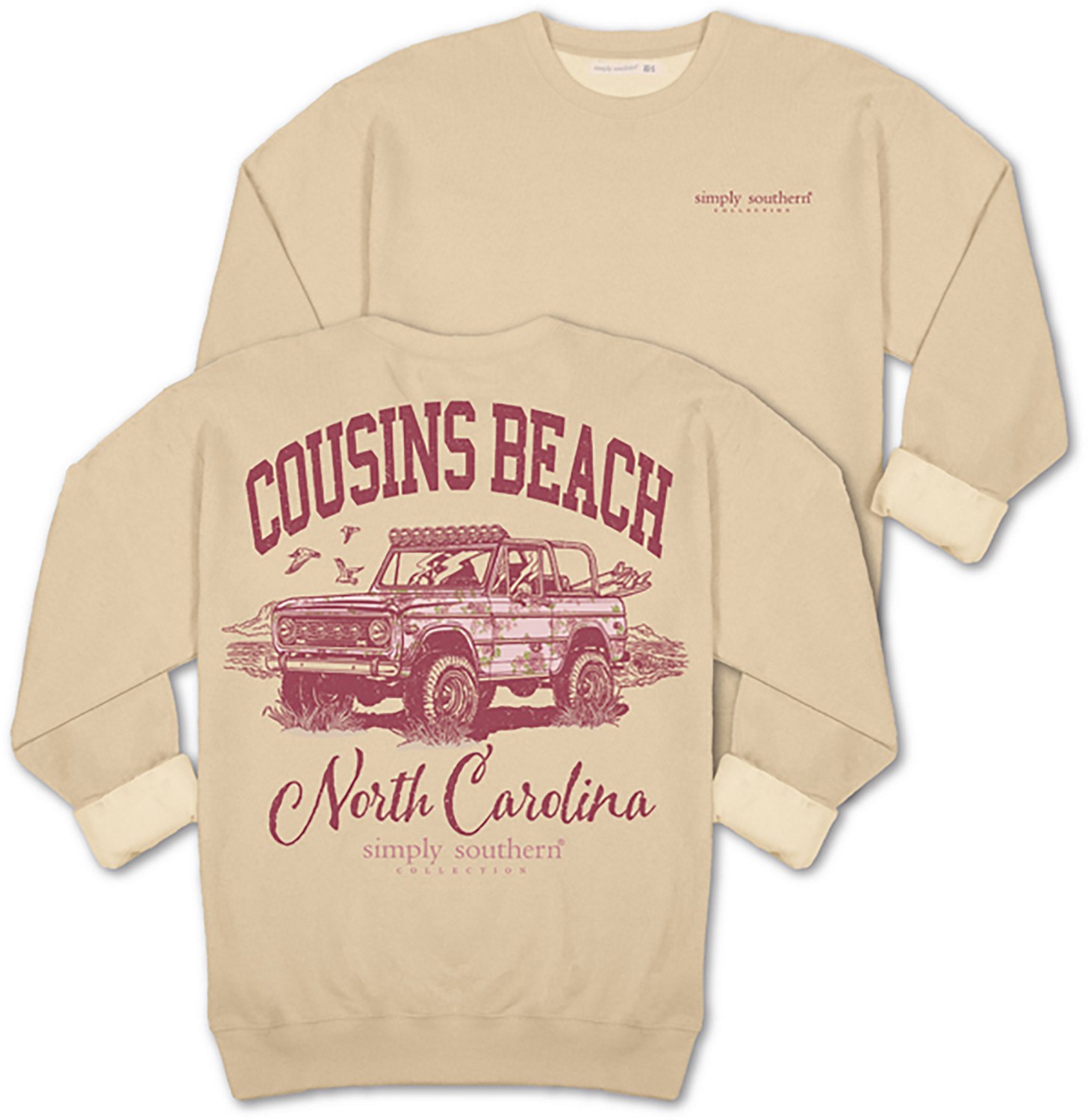Simply Southern Women's Cousins Beach Fleece Crew Sweater - view number 4