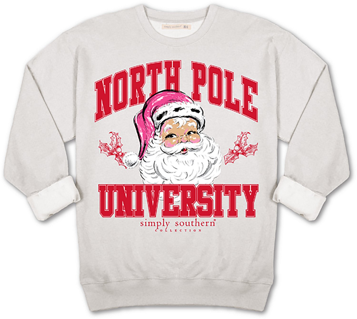 Simply Southern Women's Santa Fleece Crew Sweater - view number 2