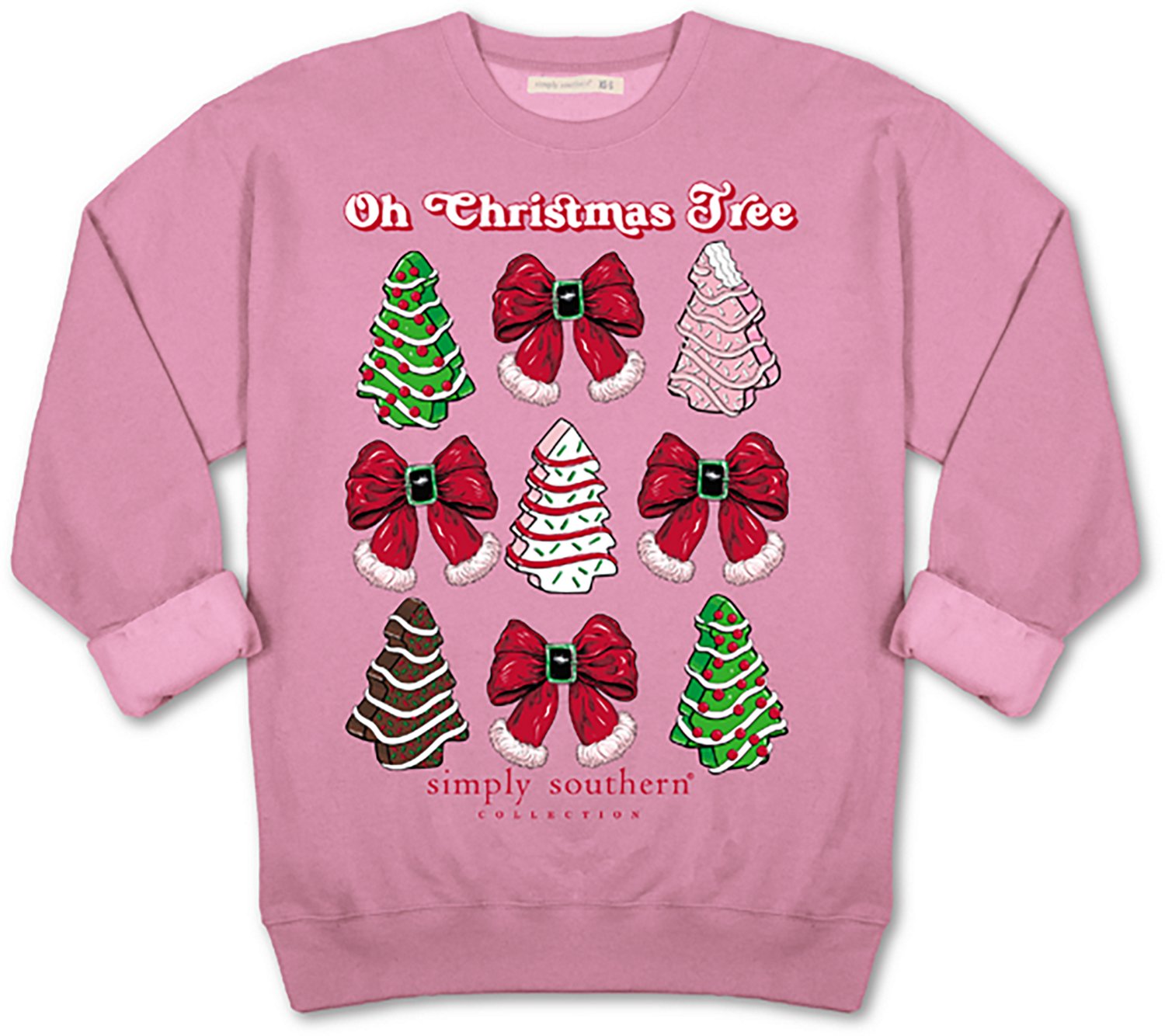Simply Southern Women's Oh Christmas Tree Fleece Crew Sweater - view number 2