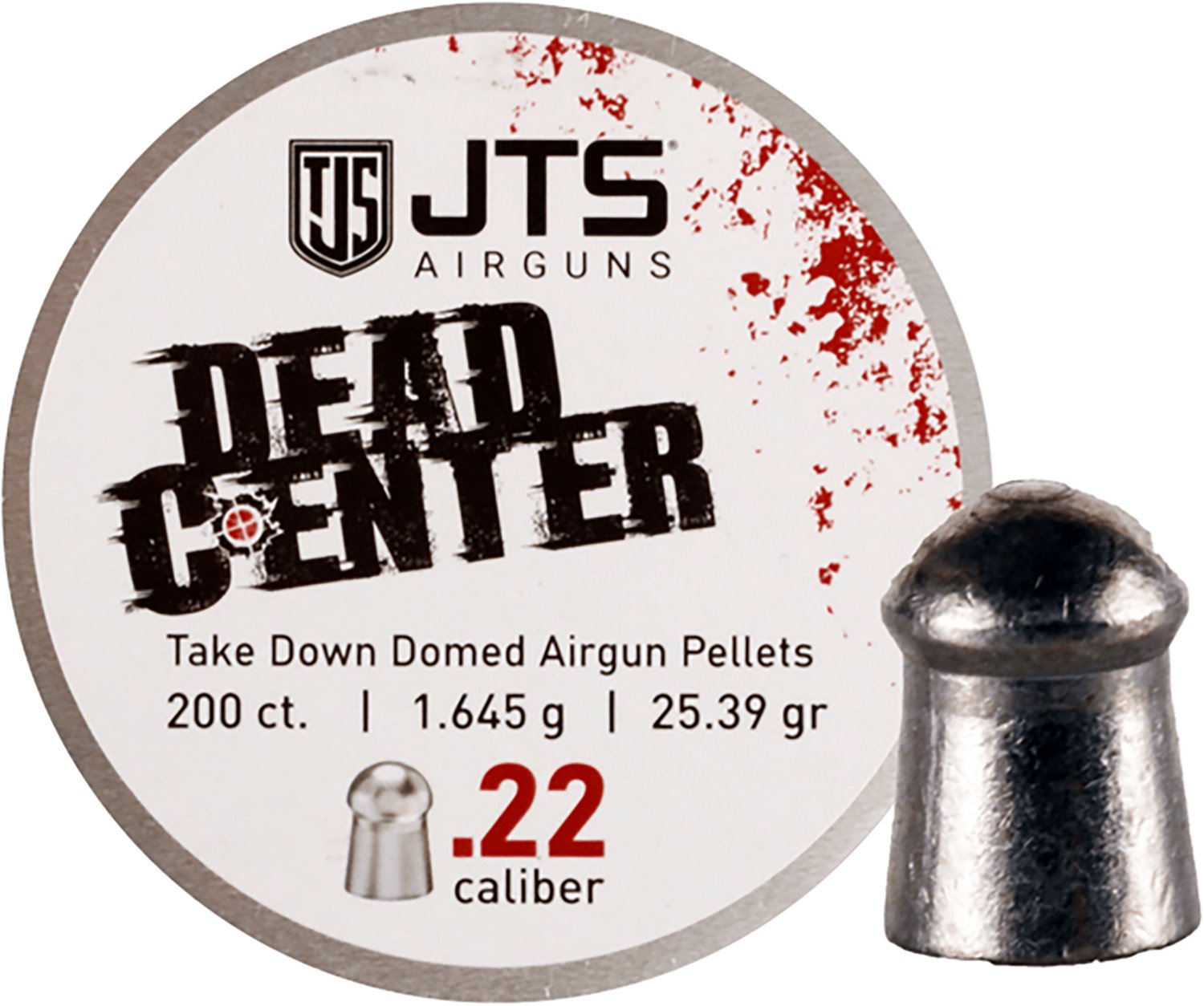 JTS Dead Center Precision .22 Domed Pellets - 200 Rounds