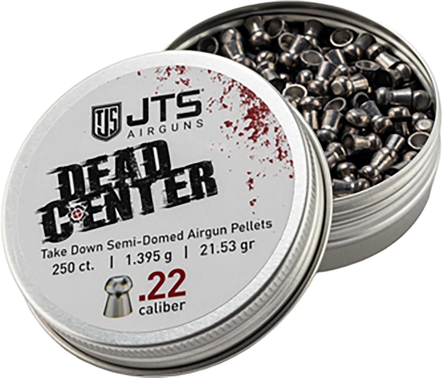JTS Dead Center Precision .22 Semi-Domed Pellets - 250 Rounds