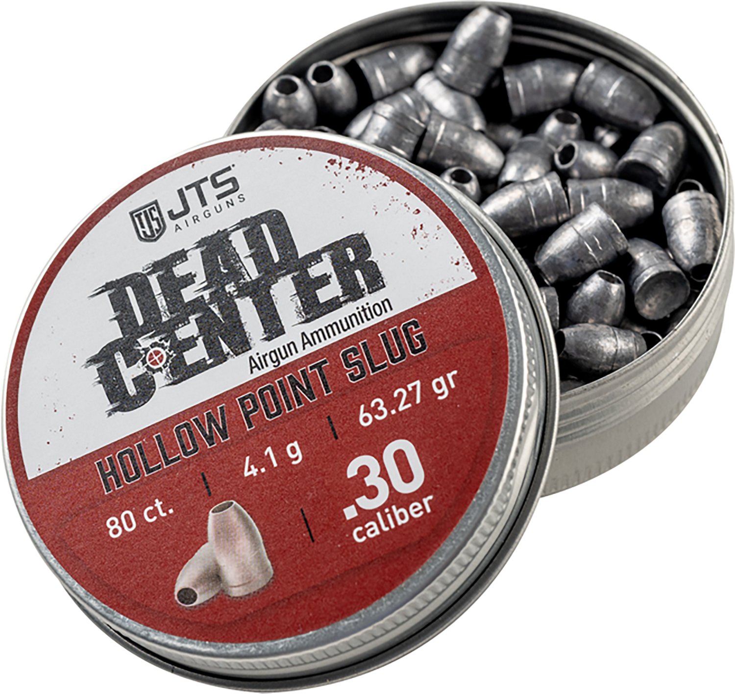 JTS Dead Center Precision .30 Hollow Point Pellets - 80 Rounds