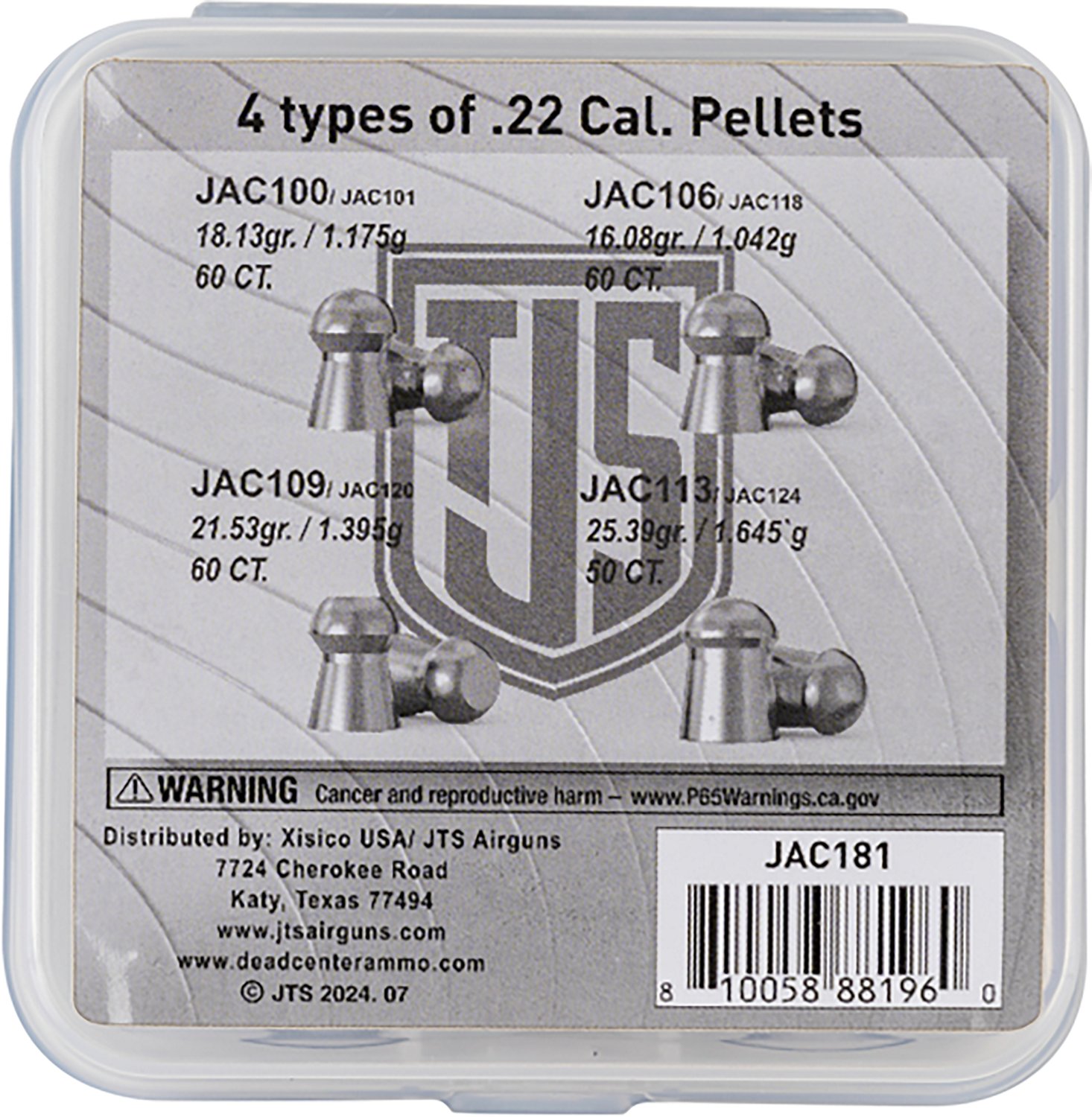 JTS Dead Center Pellet Consumer Test Pack