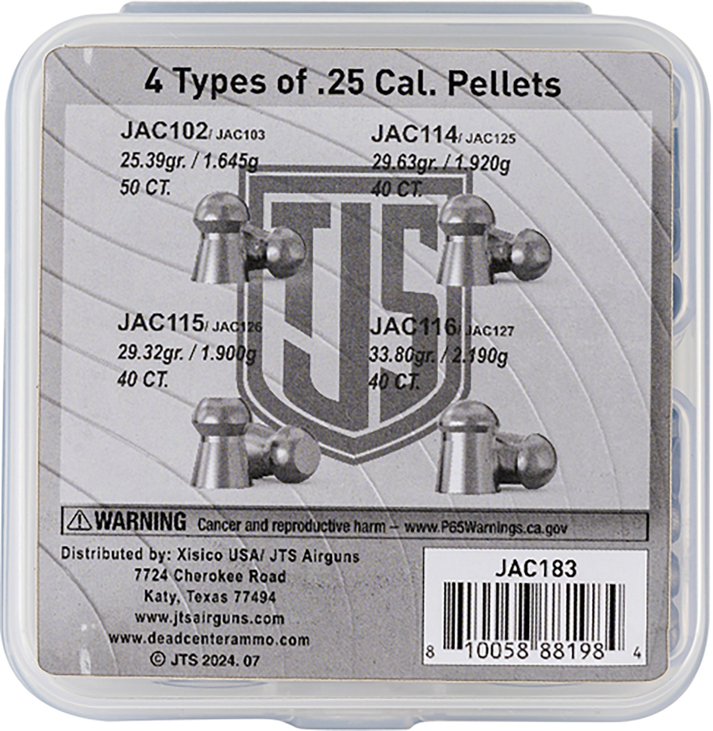 JTS Dead Center Pellet .25 Consumer Test Pack - view number 3